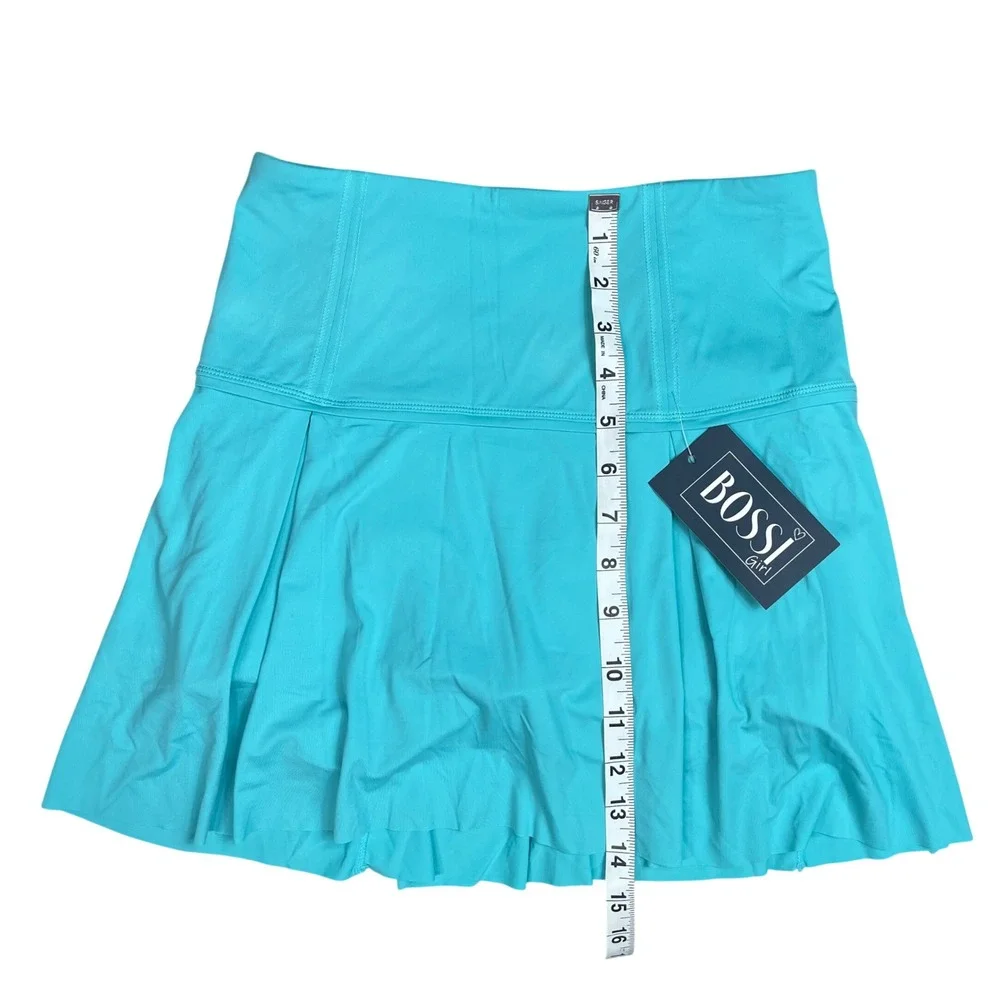 BOSSI‎ GIRL Ashby Skirt Turquoise Blue Pleated Athletic Tennis Golf Skort Medium